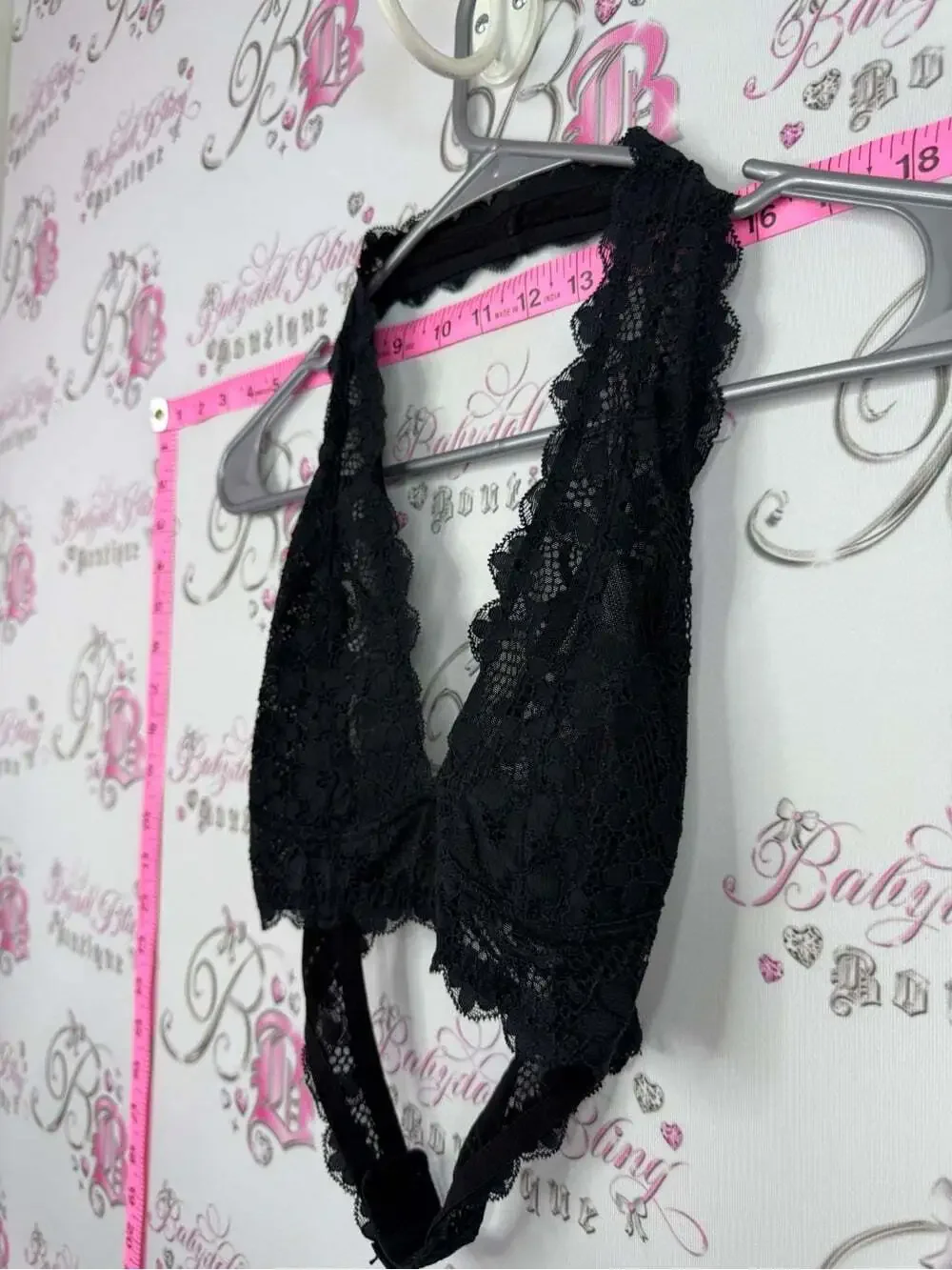 Black Lace Halter Bralette - Women Intimates & Sleepwear